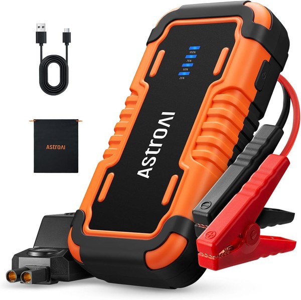 Starthilfe Powerbank Booster 12V Tragbar Mit Led Licht FüR Auto Diesel-image