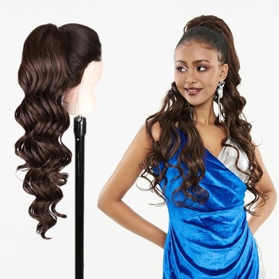 Premium Kanekalon Drawstring 28'' Loose Curl Ponytail Extensions