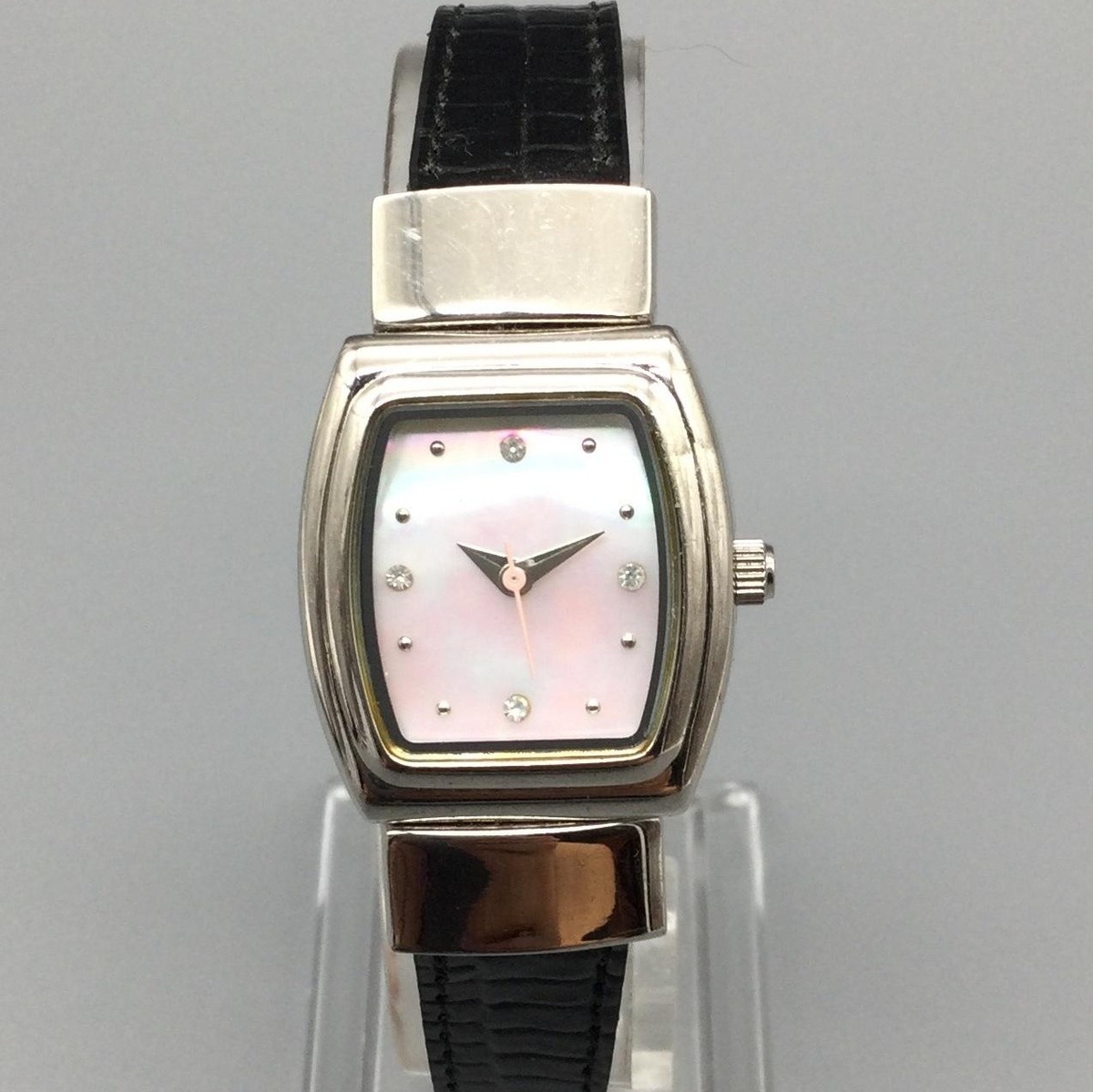 Mary Kay Womens Watch 23mm Pink MOP Silver Tone Reversible Strap