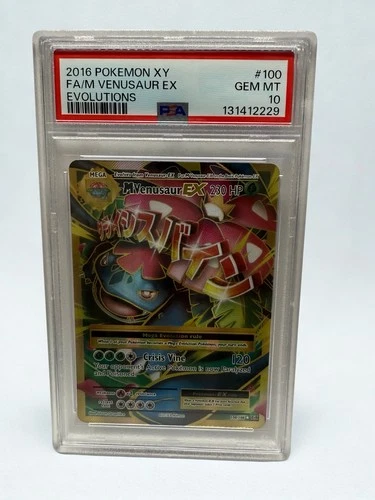 Mega-Venusaur-EX Evolutions Holo Full Art Ultra Rare Card 100/108 PSA10
