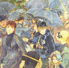 UMBRELLAS 1879 Artist Pierre-Auguste Renoir Fine Art Print 50  s Vintage Original