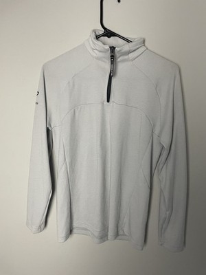 Helly Hansen 1/4 Zip Pullover Mens Small Gray Training HP Hydropower
