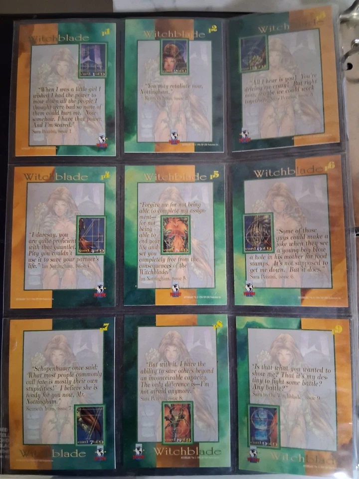 WITCHBLADE Trading Cards 9 piece Puzzle Foil Card Set- 1996 Top Cow - Image 2 of 3