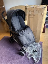 Mamas & Papas PLIKO PRAMETTE Pram / Pushchair - Late Model Cityscape black/grey!