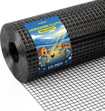 Black 1 Inch Hardware Cloth 48In X 100Ft 16 Gauge Black Coated Welded Wire Fence