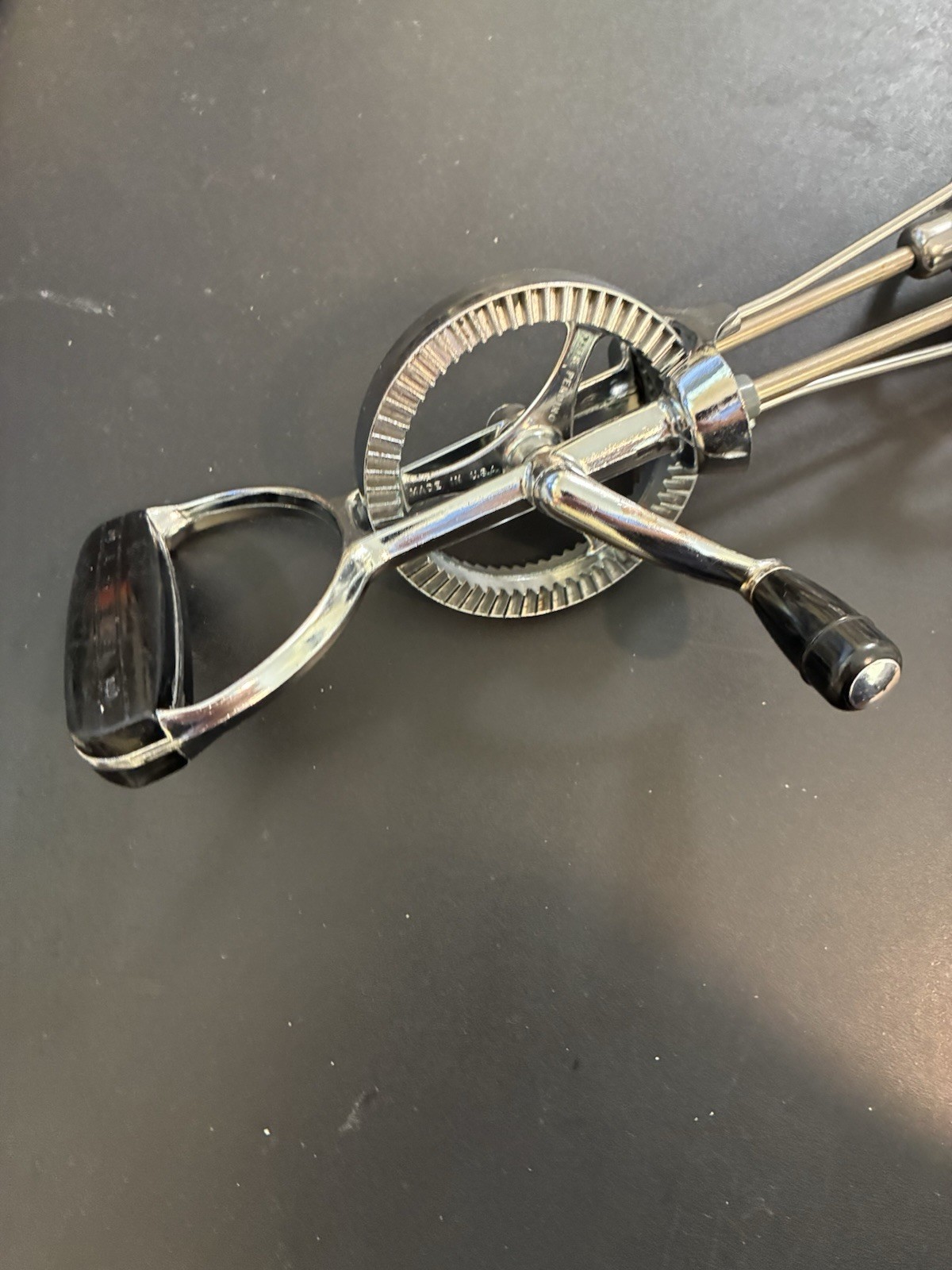 Vintage Ekco Best Manual Hand Crank Egg Beater Mixer Tool Stainless Steel USA