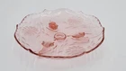 Lancaster Landrum Pink- Vintage Depression Glass 3 Toed Cake Plate - USA