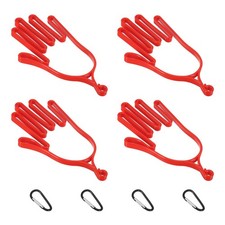 4 Pcs Golf Gloves Stretcher Keeper Support Rack Holder with Hook Red