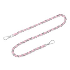 24" Purse Chain Strap with Buckles for Shoulder Pink Silver