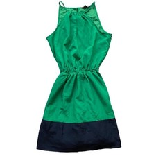 Express Colorblock Green/ Navy Sleeveless Dress