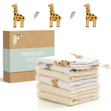 Momcozy Baby Washcloths - 4 Layer Design Medium Thickness Premium Cotton for N