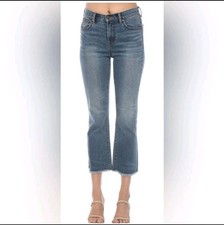 Johnny Was Denim Blue Cropped Baby Boot Jeans Womens Size 31