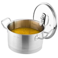 Kochtopf Induktion 20 Cm Mit Deckel Edelstahl Silberthal Topf Mittelgroß 3,5L
