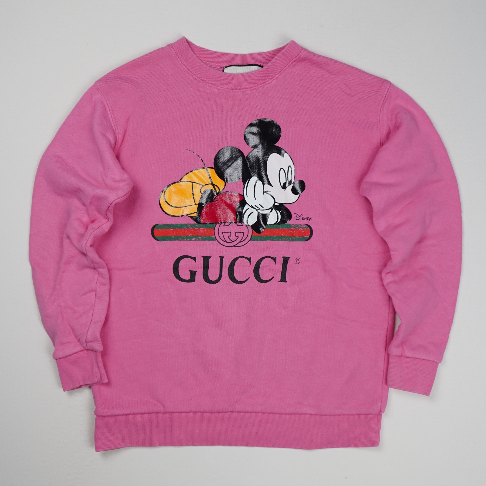 Gucci x Disney Men's Mickey Mouse Printed Sweatshirt S Pink