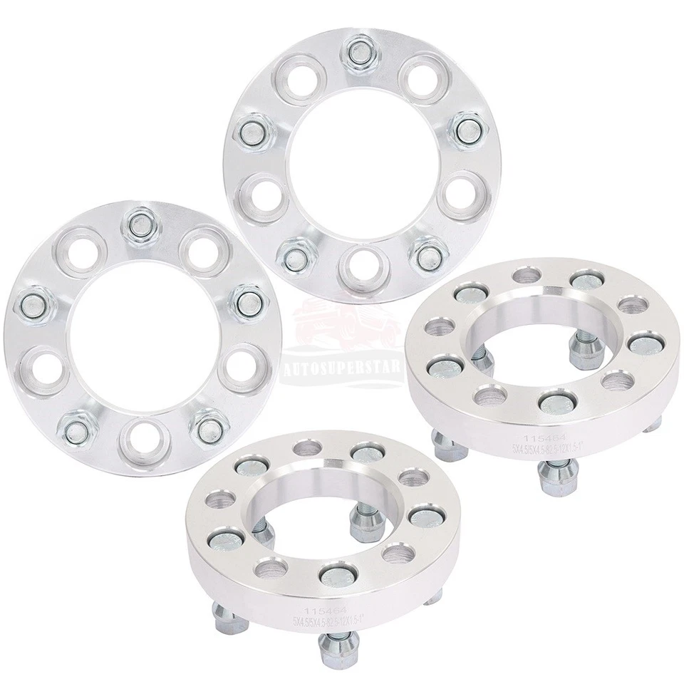 4 piezas 1" 5x4.5 12x1.5 tacos 5x114.3 espaciadores de rueda forjados para Lexus Hyundai Foto 4 de 4