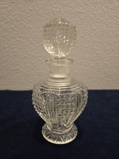 Antique 1920's Small Diamond Cut Crystal Decanter Great Collector Piece 8 Inch