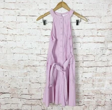 Parker Pink A-Line stripe Dress