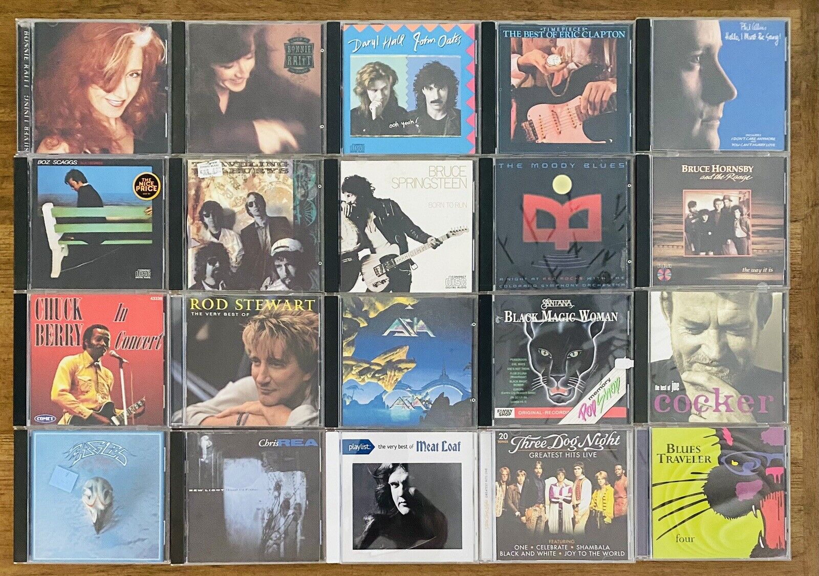 Lot Of 20 Classic Rock CD’s, used, Traveling Wilburys, Santana, Eagles, Asia, 
