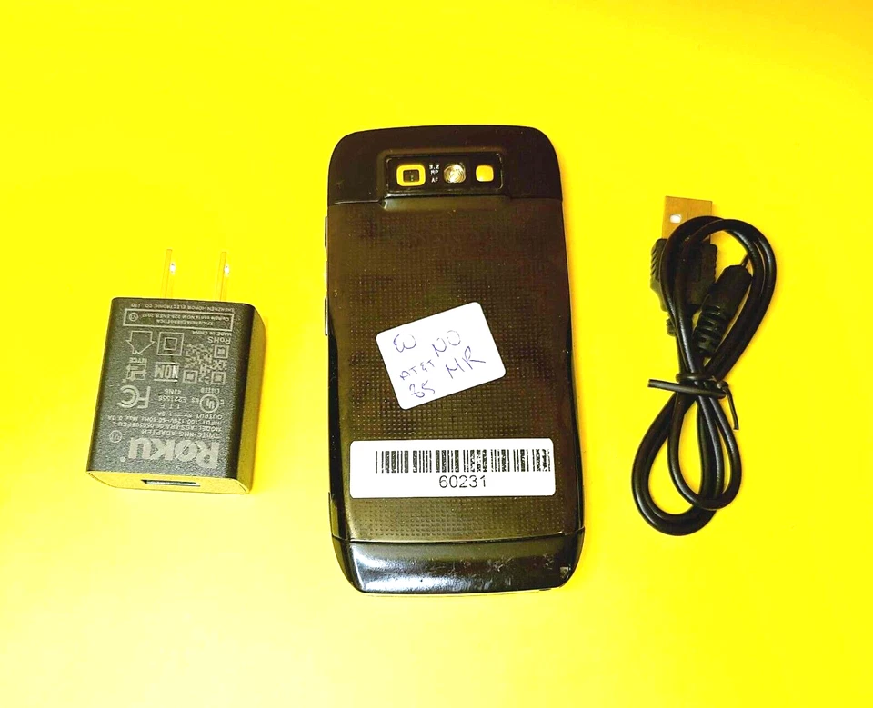 BLACK NOKIA E71X (RM-462) AT&T QWERTY CELL PHONE 2.36" 2G 3G 3.15 MP 110 MB WIFI - Image 3 of 4