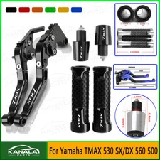3PCS Handle Grips Cap Brake Clutch Levers Set  For Yamaha TMAX 530 SX/DX 560 500