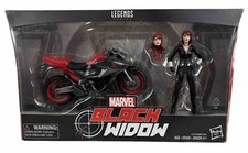Marvel Legends Series Black Widow 6 Action Figure Motorcycle Hasbro Avengers Y