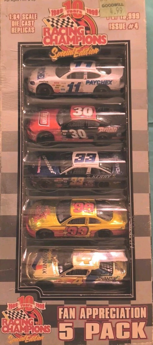 1/64 Scale Nascar 5pc. Set
