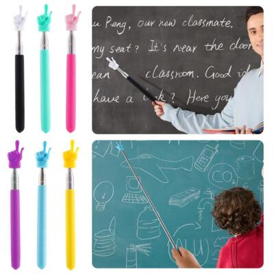 Teacher Retractable Pointer Colored Nonslip Handle Telescopic Rod Finger ^ 