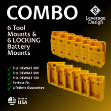 6 / 6 Combo Pack Tool  Battery Mounts/Holders/Brackets for DeWALT 12V 20V 60V