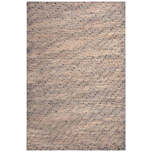 Uttermost Imara 96x120" Coastal Hand Woven Wool Rug in Navy Blue and Natural - Picture 1 of 3