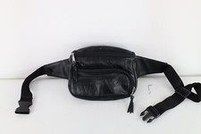 Vtg 90s Streetwear Distressed Patchwork Leather Festival Fanny Pack Waist Bag