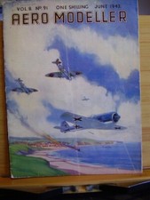 VINTAGE AEROMODELLER MODEL AIRCRAFT MAGAZINE 1943 JUNE FOZ PLAN MODEL CARS ITEM