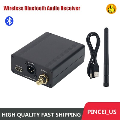 Wireless Bluetooth Audio Receiver to AES Optical Coaxial HDMI Output Decoding