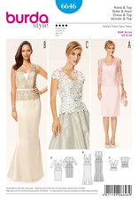 Burda Style Schnittmuster - Kleid - Abendkleider mit Spitzenoberteil - Nr. 6646