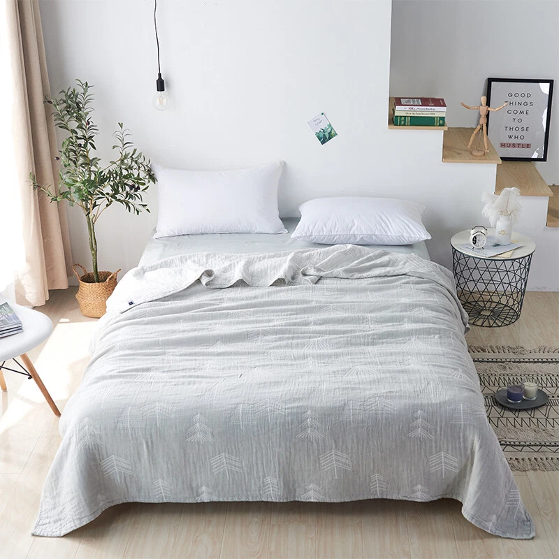 China Brand Blanket Cotton Soft Gauze Blanket Pure Cotton Bed Cover Flat Sheet - Image 2 of 4