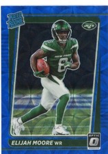 2021 Panini Rated Rookie Elijah Moore WR #216 Flash Football Card