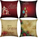 UK STOCK 8pcs Merry Christmas Decorative Luxury Pillow Cushion Cover 45X45cm