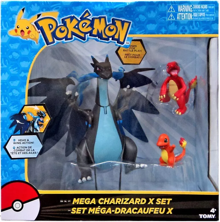 Pokemon Mega Charizard X Exclusive Figure 3-Pack Set [Charmander