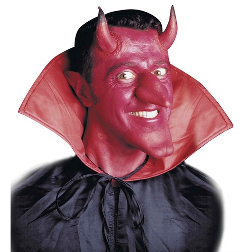 PARTY DISCOUNT Latex Dämonen Hörner - Gruselige Kostüm-Applikation Zum Aufkleben