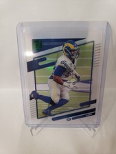 2021 Panini Donruss Clearly AARON DONALD GREEN PARALLEL #27 RAMS 09/25