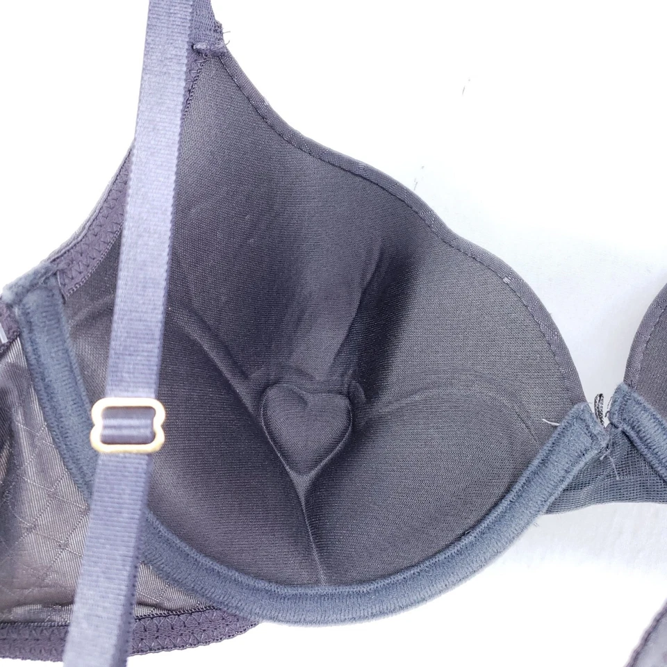 Sujetador push-up Rampage talla 38C gris con correas ajustables y soporte con aros Foto 3 de 4