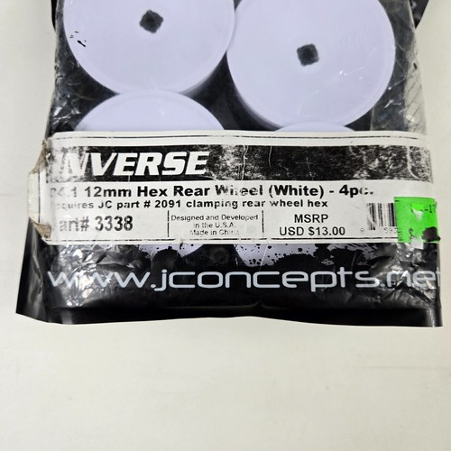 JConcepts B4.1 Inverse Rear Wheel Rims 12mm Hex White (4) Brand New NOS Sealed - Picture 2 of 3