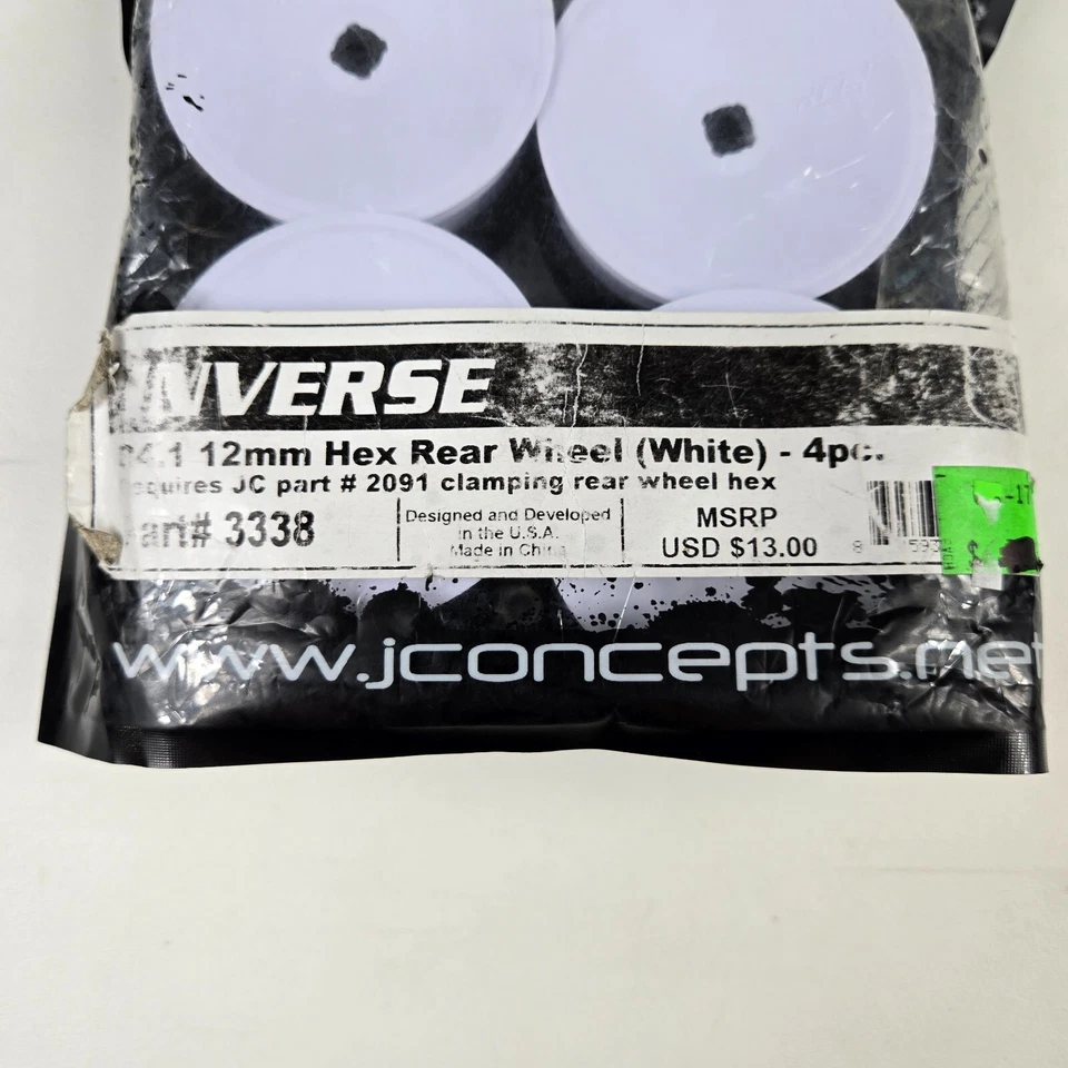 JConcepts B4.1 Inverse Rear Wheel Rims 12mm Hex White (4) Brand New NOS Sealed - Image 2 of 3