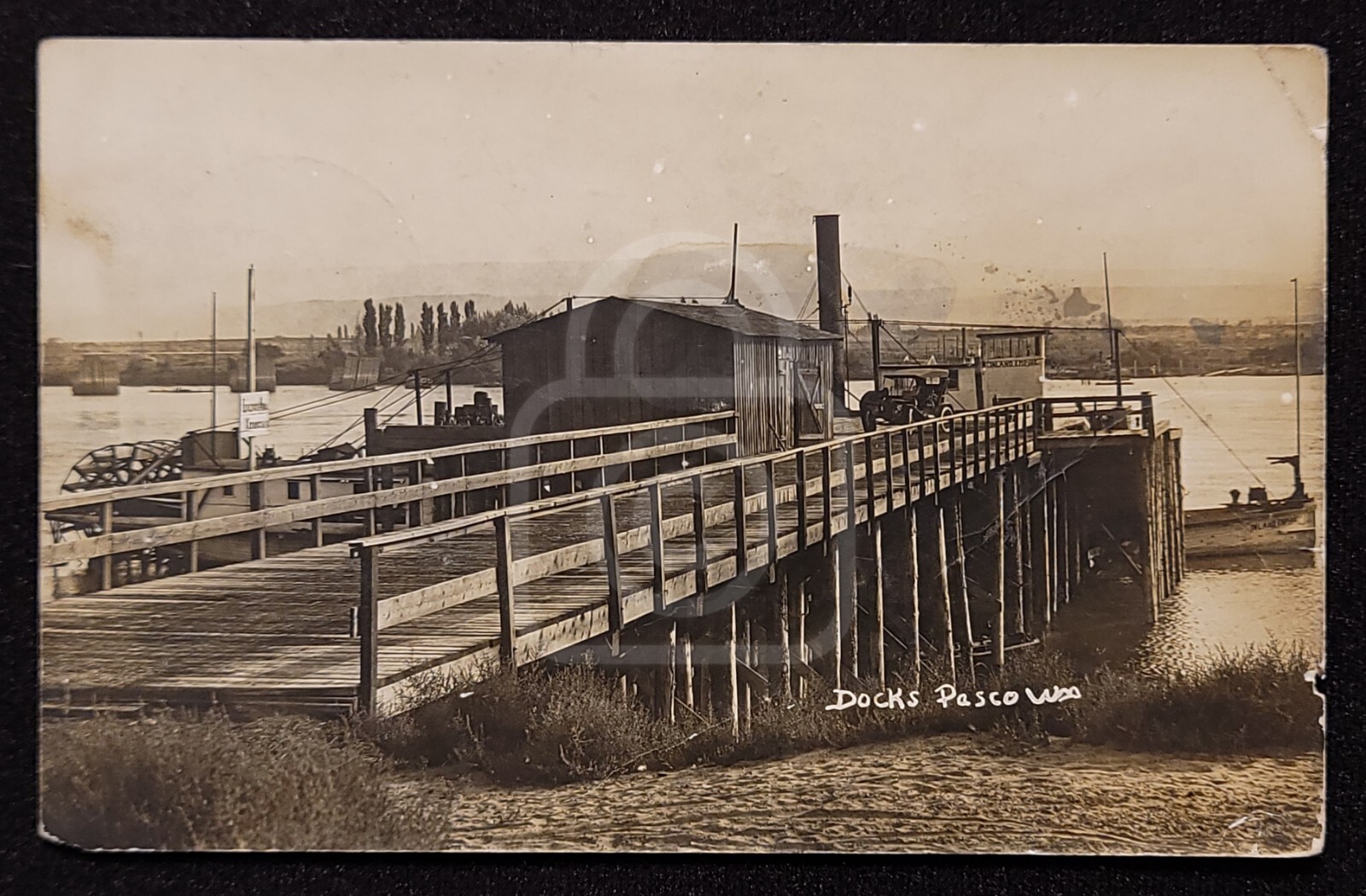 Vintage 1913 Sternwheeler Inland Empire RPPC Pasco Washington Early Rare