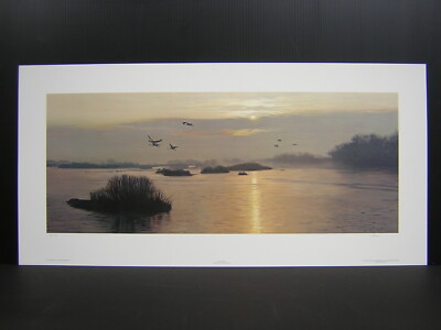 Terry Isaac River of Gold Sandhill Crane Signed Limited Edition Art Print New