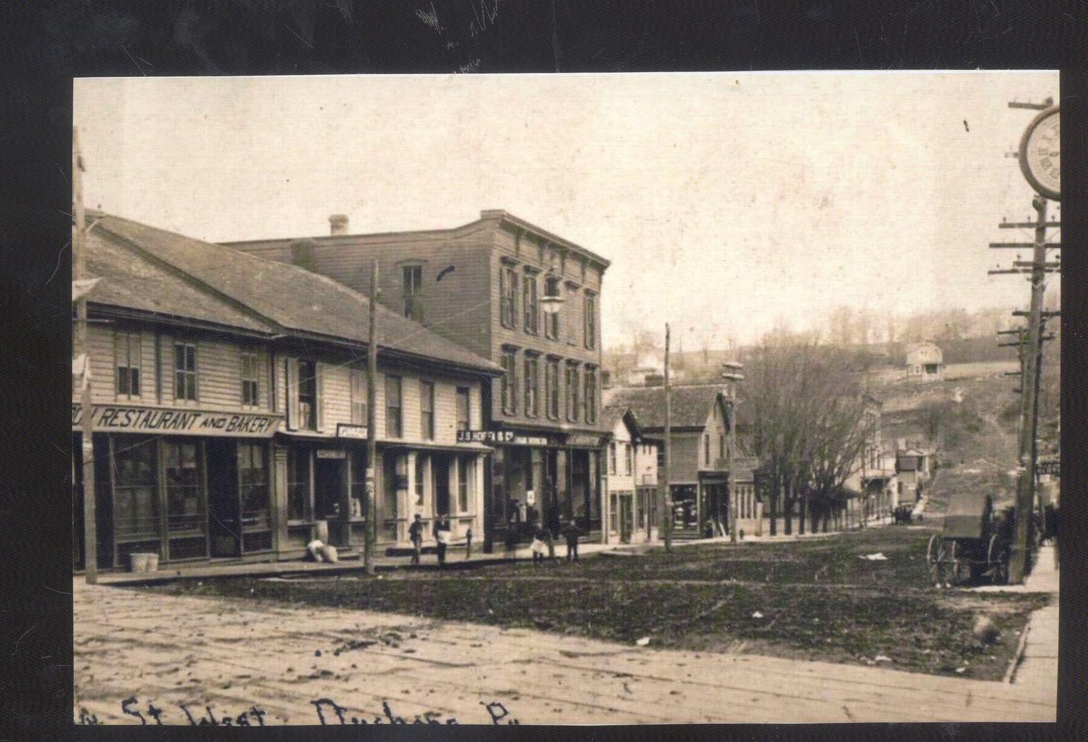 REAL PHOTO DUSHORE PENNSYLVANIA PA. DOWNTOWN STREET SCENE POSTCARD COPY