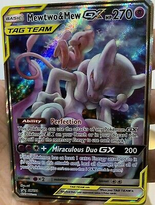 MP Pokemon Mewtwo & Mew Tag Team GX - 222/236 - Full Art Ultra Rare  Moderately P