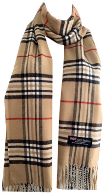 100% Cashmere Womens Mens Winter Wool Wrap Scarf Plaid Scarves Made in Scotland