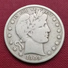1909 S Barber Half Dollar 50c Better Grade B80#45838
