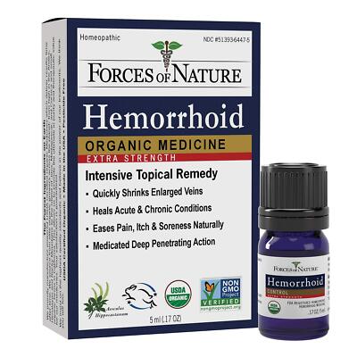 	Forces of Nature â  Natural Organic Hemorrhoid Extra Strength Relief 5ml Non	