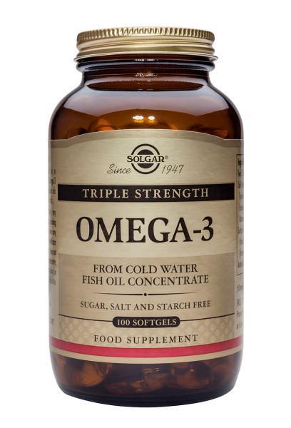 Gemas blandas omega-3 de triple fuerza Solgar EPA DHA (x100)